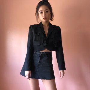 3.1 Phillip Lim Ruffle Crop Blazer